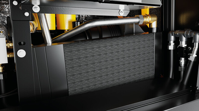 Beépített sűrített levegő utánhűtő az M59-ben.