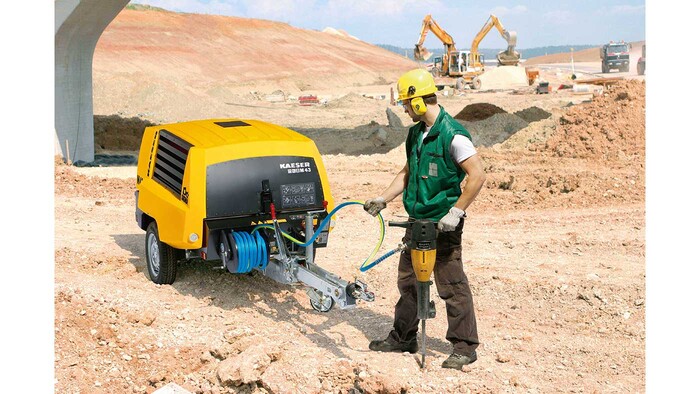 Tartozék tömlőfelcsévélő építőipari kompresszorokhoz