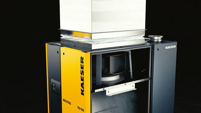 Az új SECOTEC hűtveszárító innovációja a radiálventilátor.