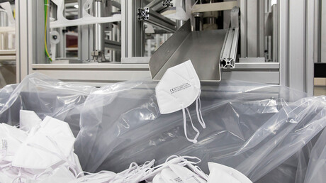 Kész FFP-2 légzésvédő maszkok.